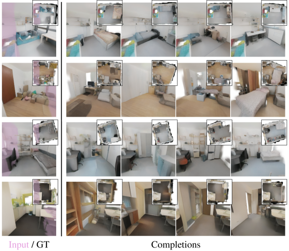 ScanNet++ real-world scene completion