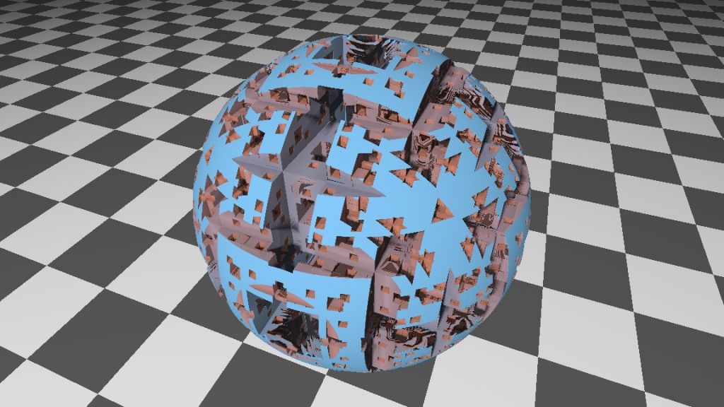 Fractal sphere section Shadertoy thumbnail